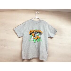 Retro Aquaman DC Comics Gray Graphic T-Shirt New Sz Large 2021‎